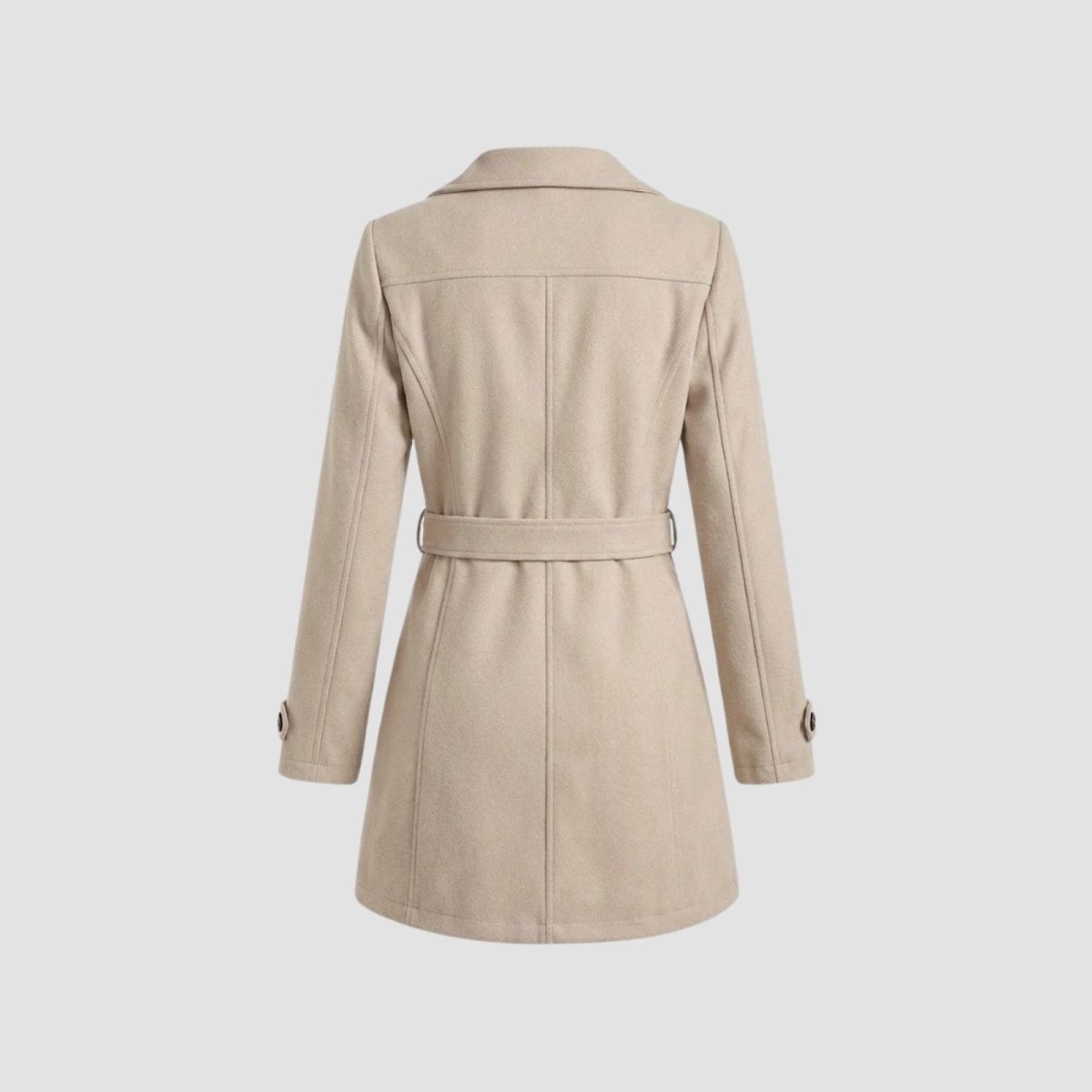Women's Belted Wool Longline Coat for Winter