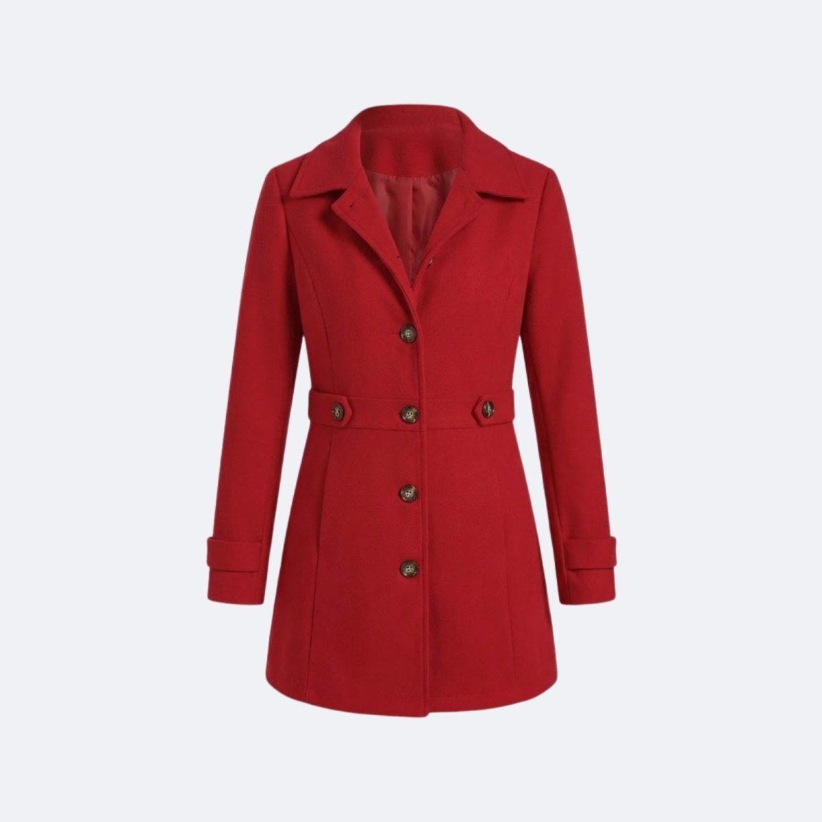 Women's Belted Wool Longline Coat for Winter