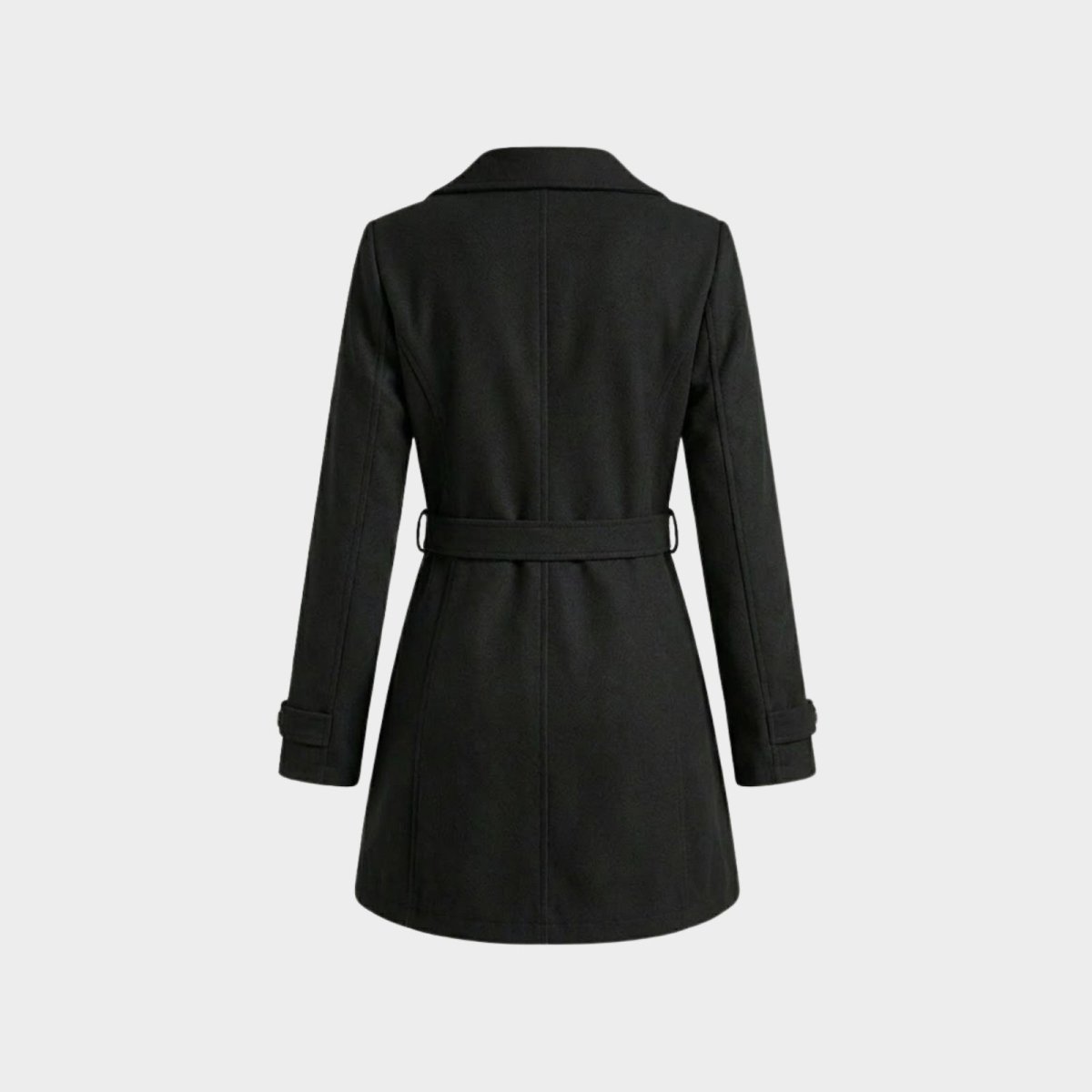 Women's Belted Wool Longline Coat for Winter