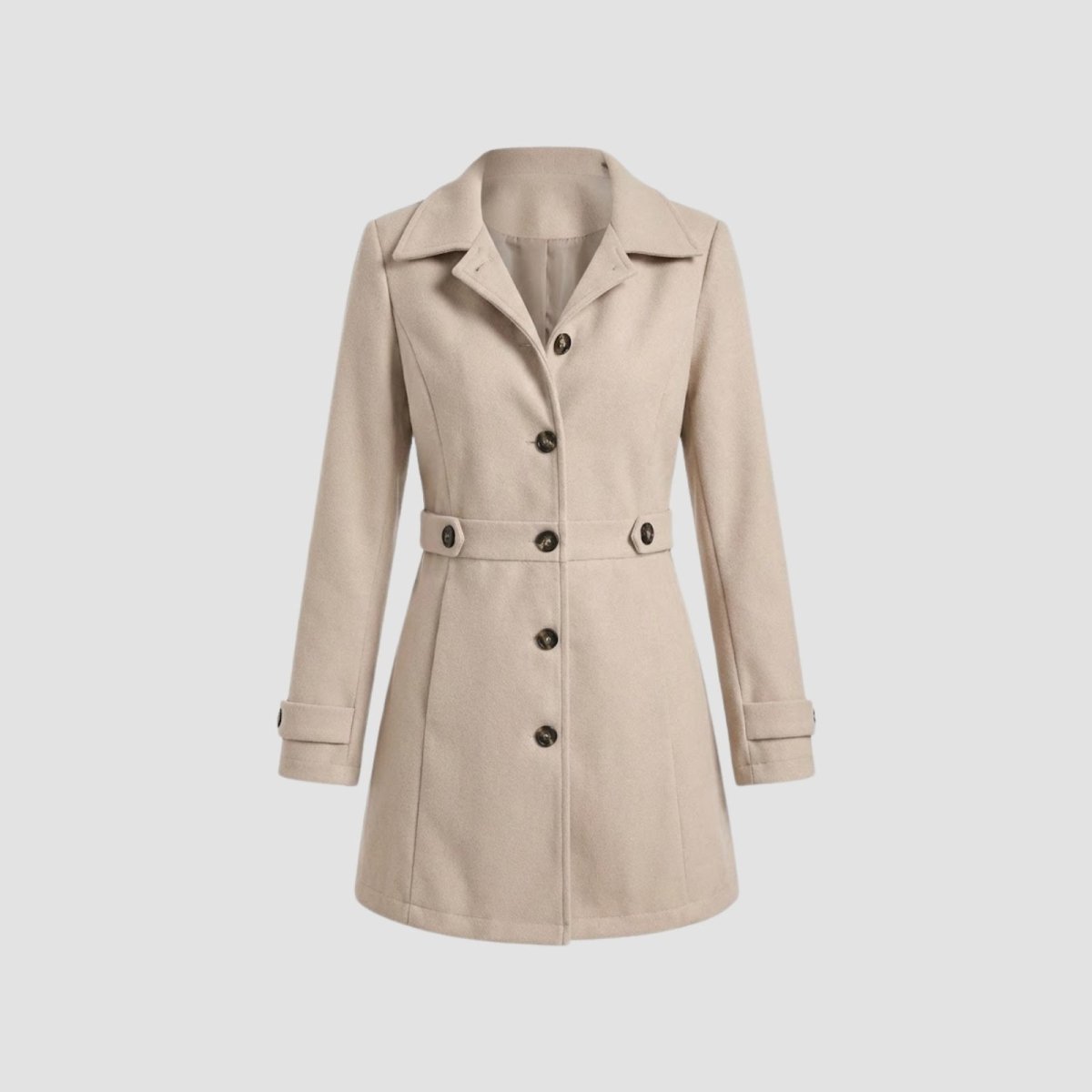Women's Belted Wool Longline Coat for Winter