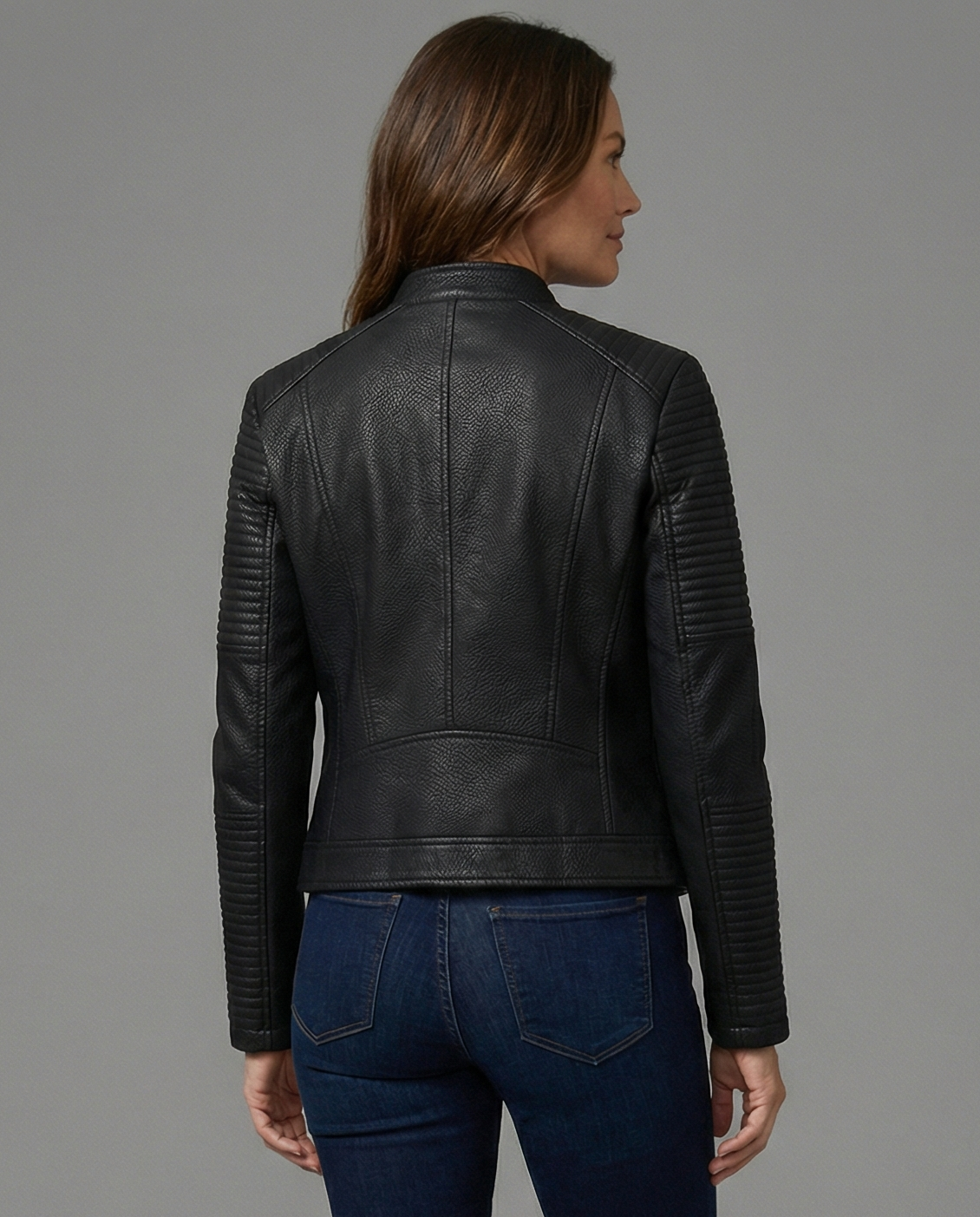 Women's Biker Faux Leather Jacket