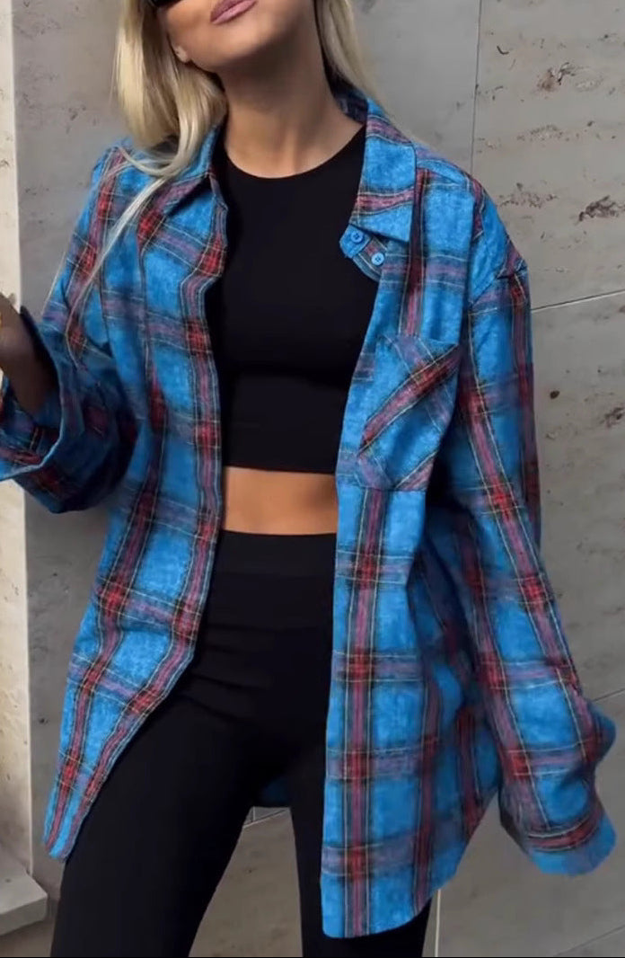 Women's Boyfriend Check Flannel Shirt