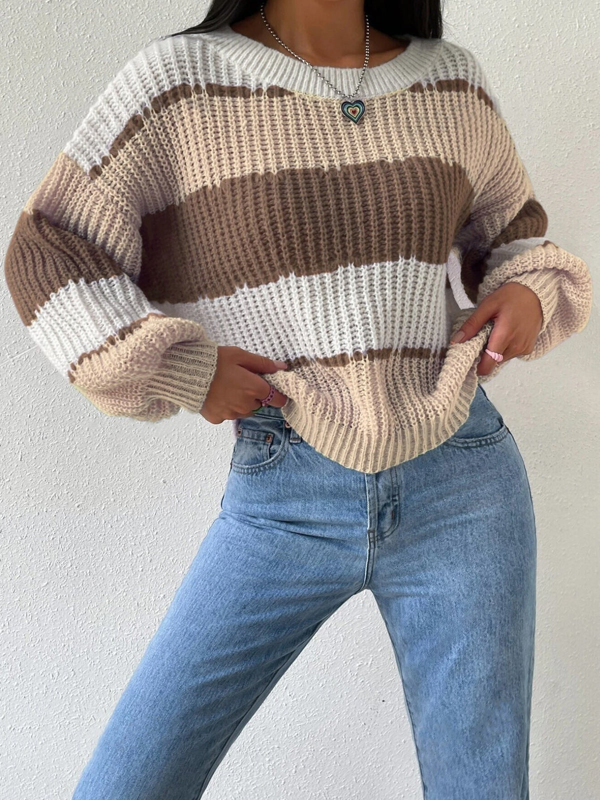 women's knit knit sweater