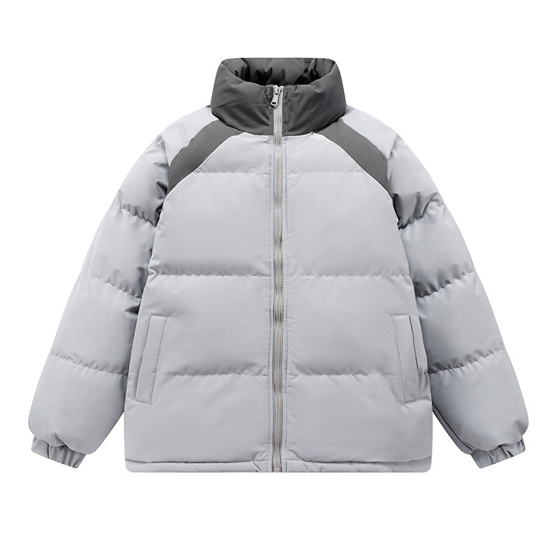 Women's Colour Block Winter Jacket in Grey