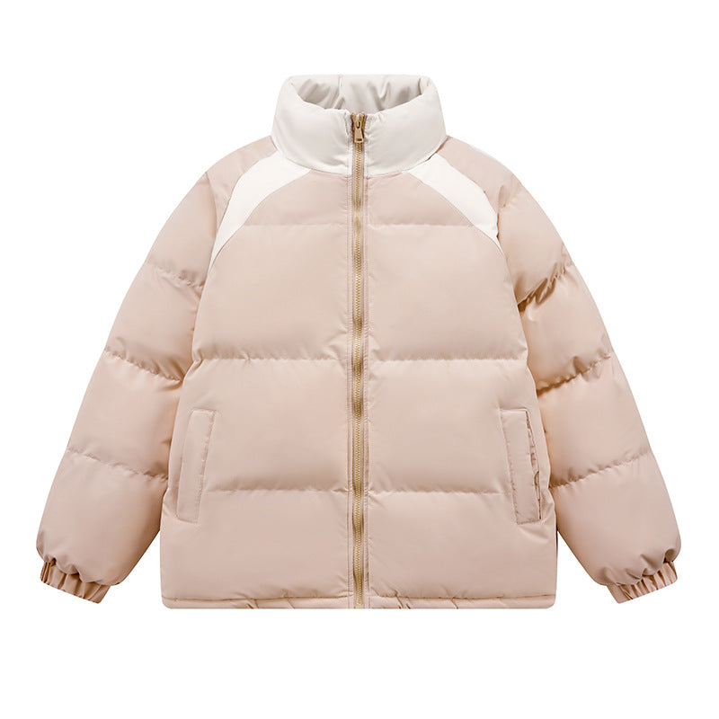 Women's Colour Block Winter Jacket in Pink