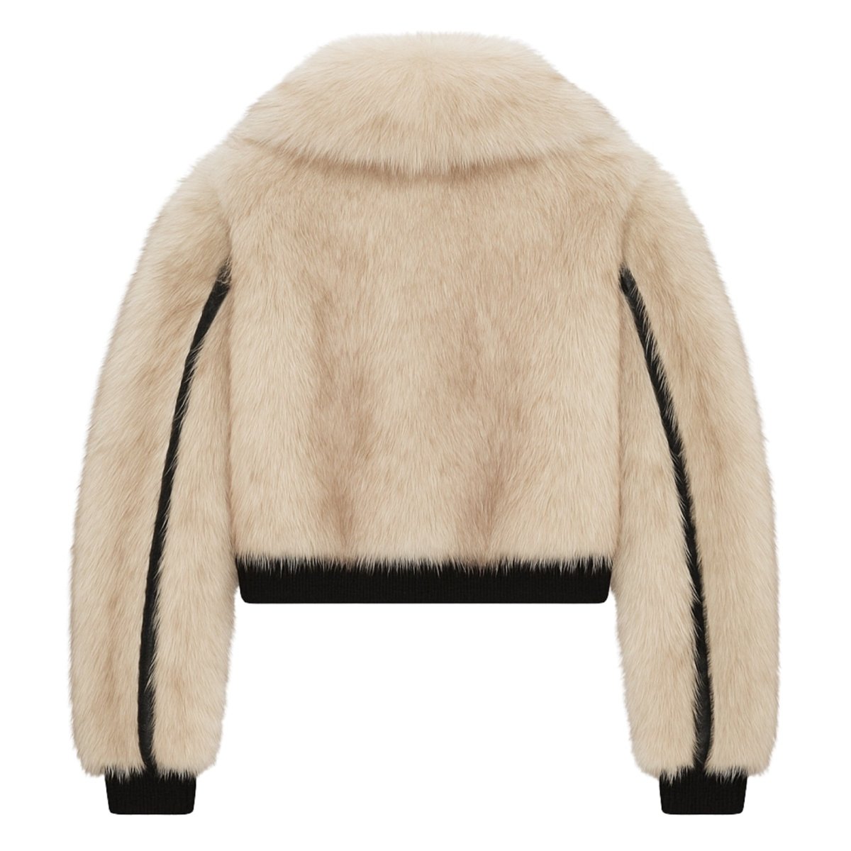 Women's Cropped Faux Fur Bomber Jacket