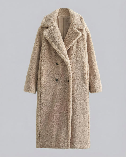 Women's Double Breasted Teddy Coat