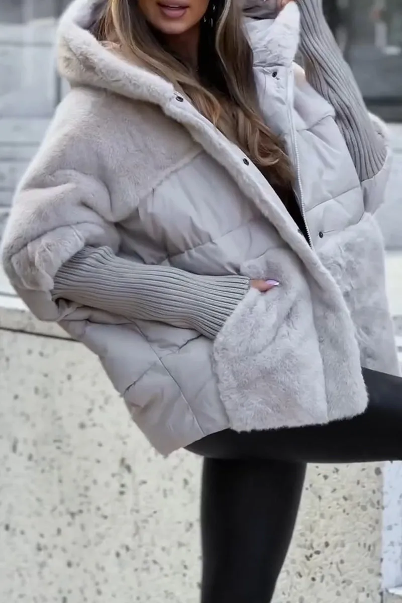 Women's Faux Fur Hooded Puffer Jacket