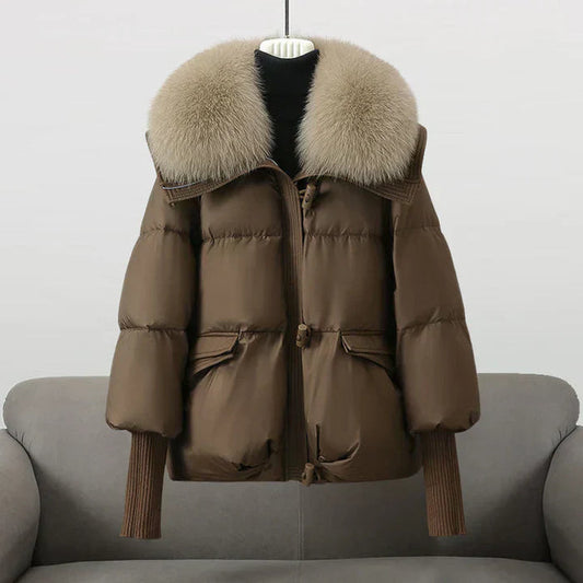 Women's Faux Fur Winter Coat in Brown