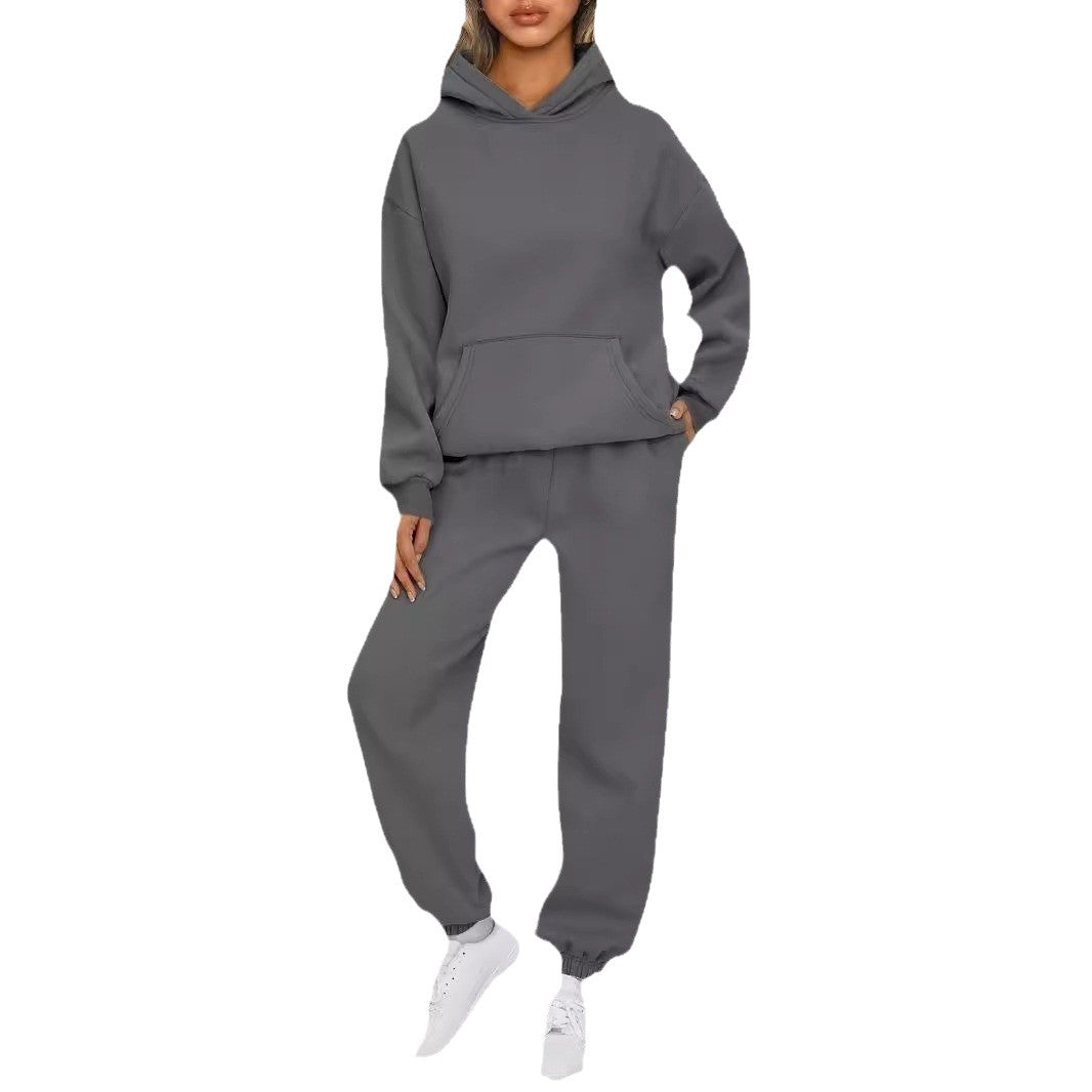 Women's Fleece Hoodie & Jogger Set in Graphite