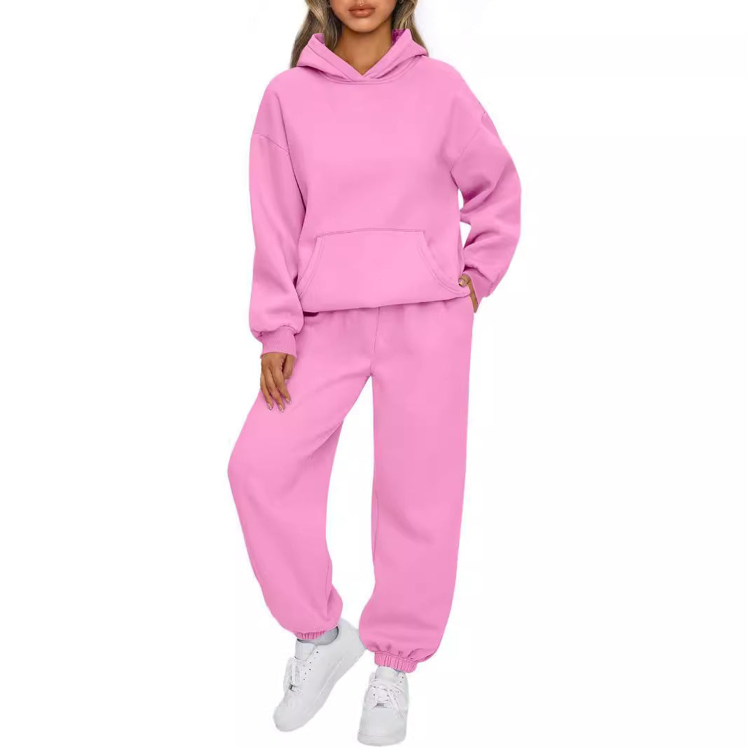Women's Fleece Hoodie & Jogger Set in Pink