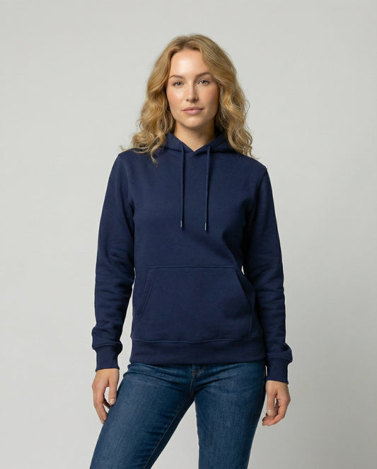 Women's Fleece Pullover Hoodie in Navy
