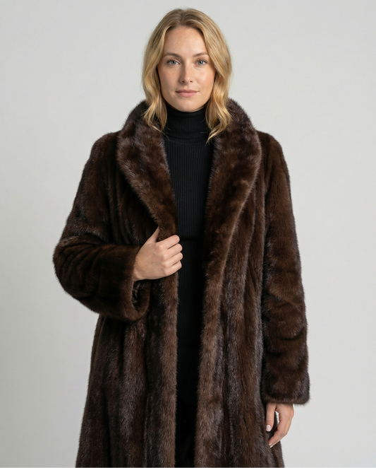 Women's Full Length Faux Fur Coat
