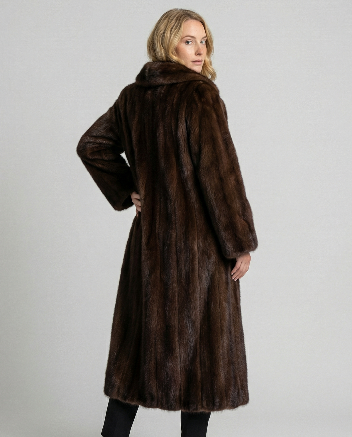 Women's Full Length Faux Fur Coat