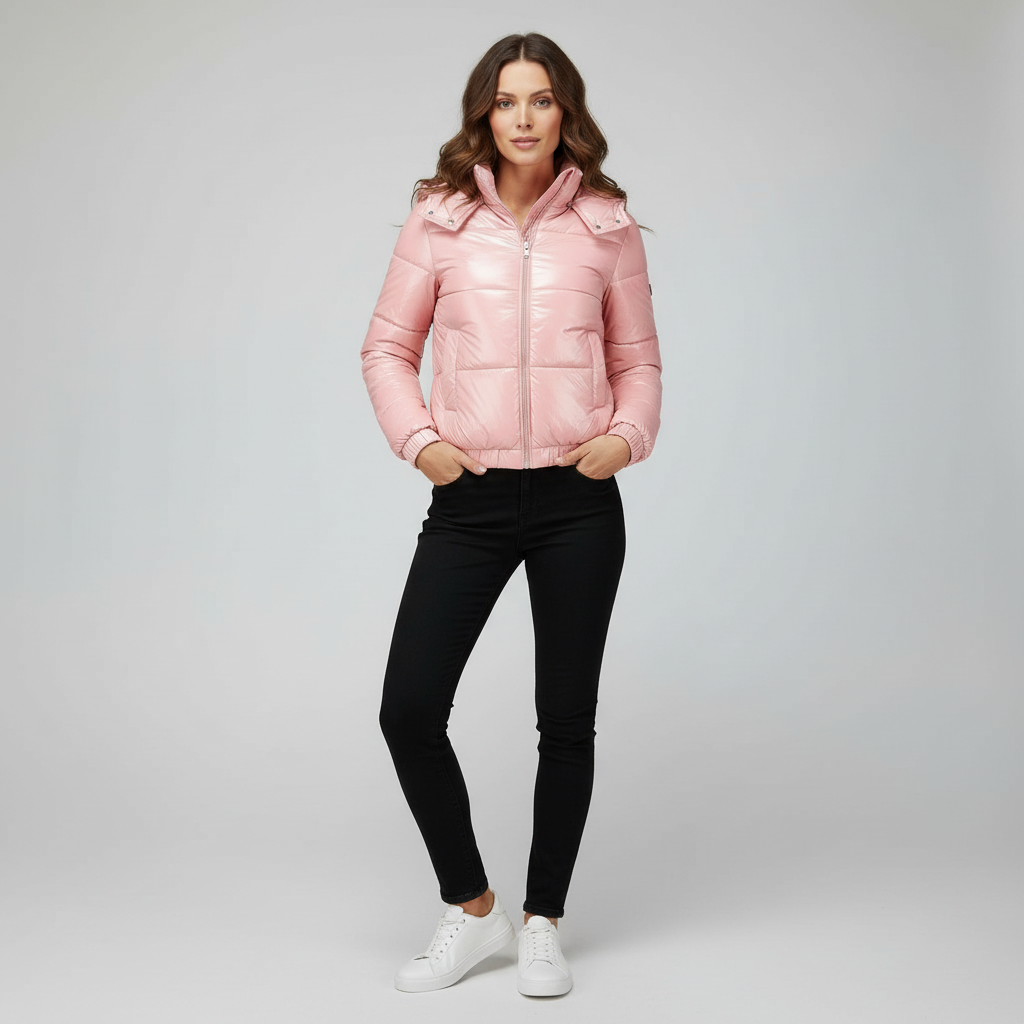Women's Glossy Puffer Winter Jacket