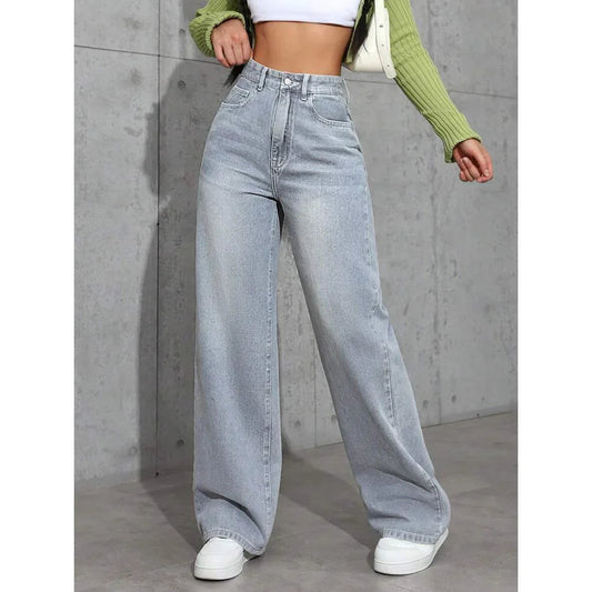Women's High Waist Baggy Jeans with Relaxed Fit