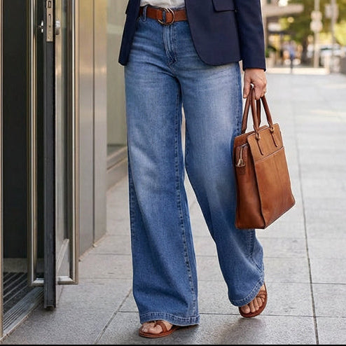 Women's High Waist Wide Leg Baggy Jeans