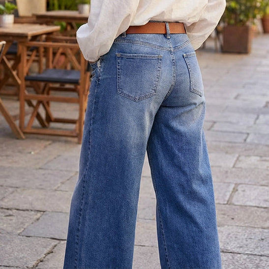 Women's High Waist Wide Leg Baggy Jeans