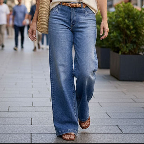 Women's High Waist Wide Leg Baggy Jeans