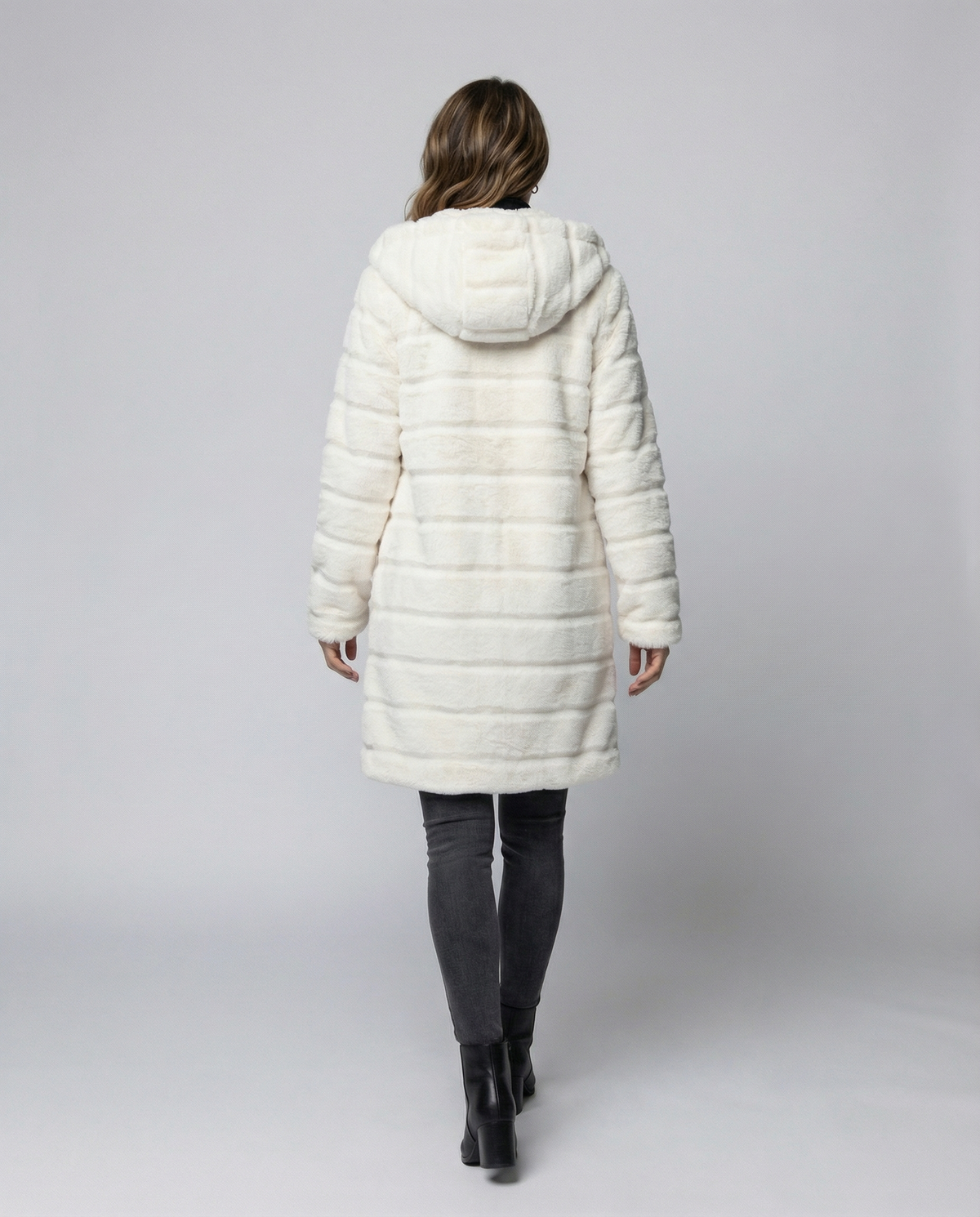Women's Hooded Faux Fur Winter Jacket