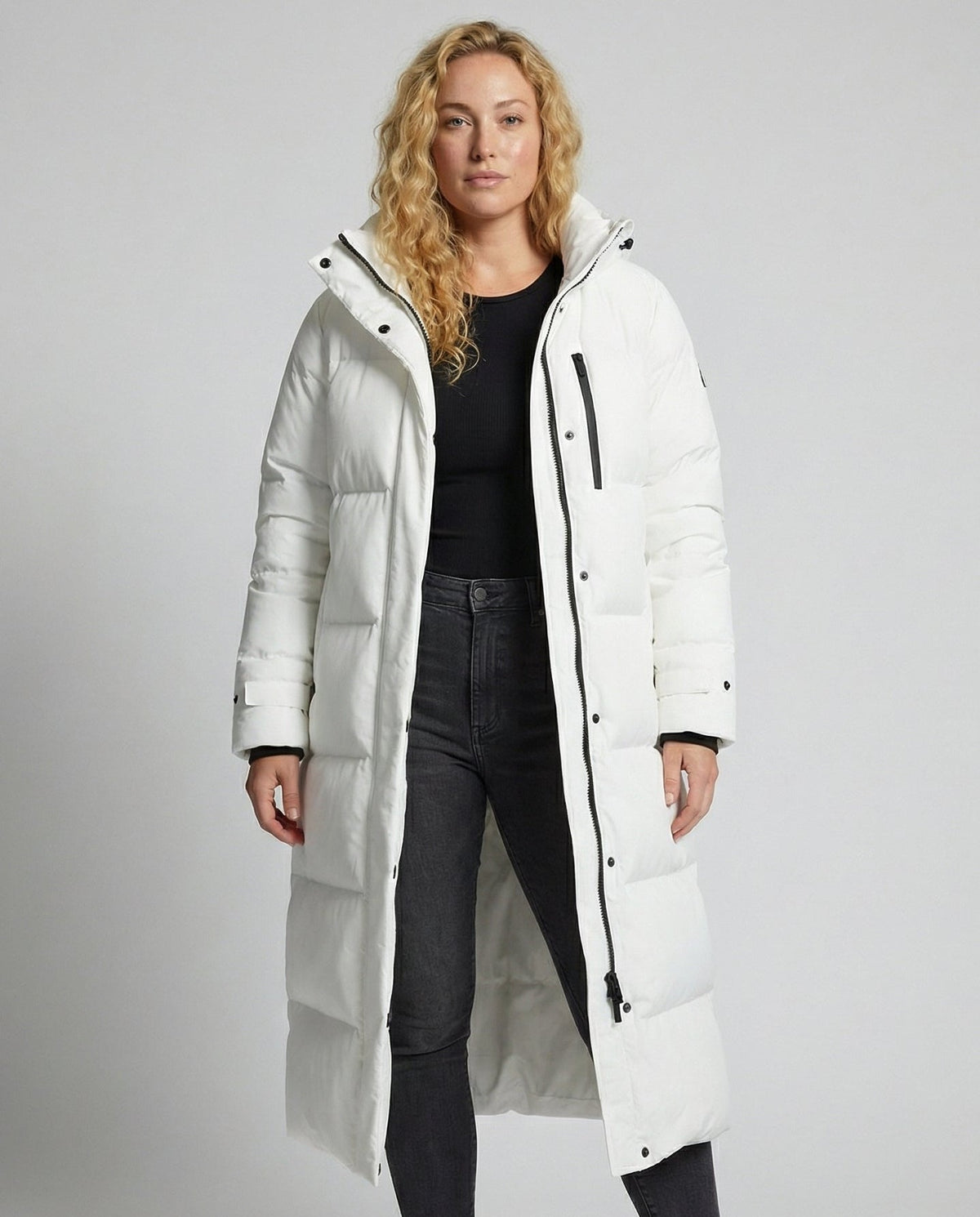 Women's Hooded Padded Coat in White