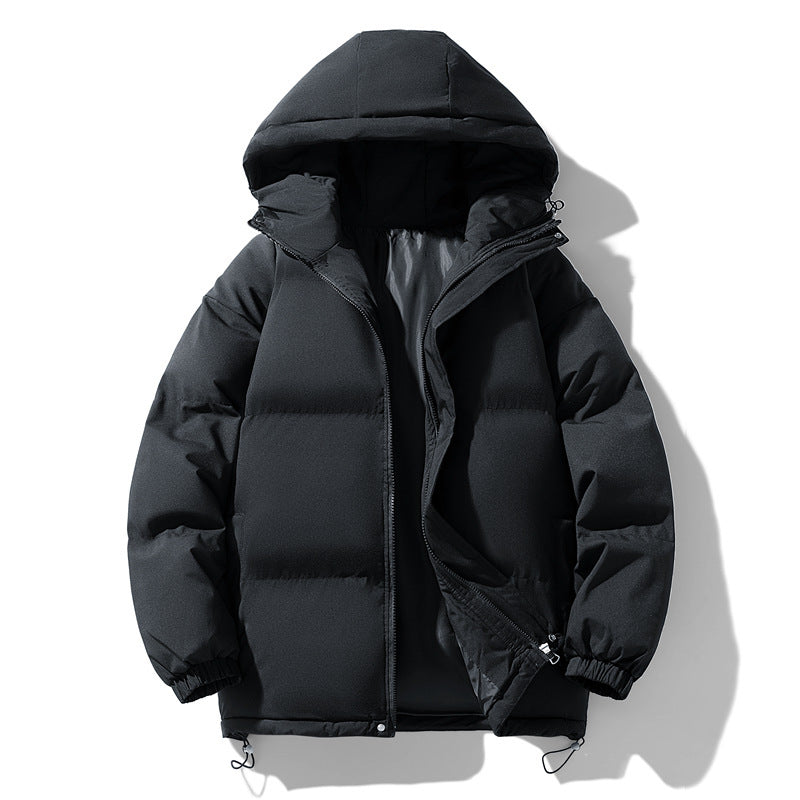 Women's Hooded Puffer Winter Jacket in Black