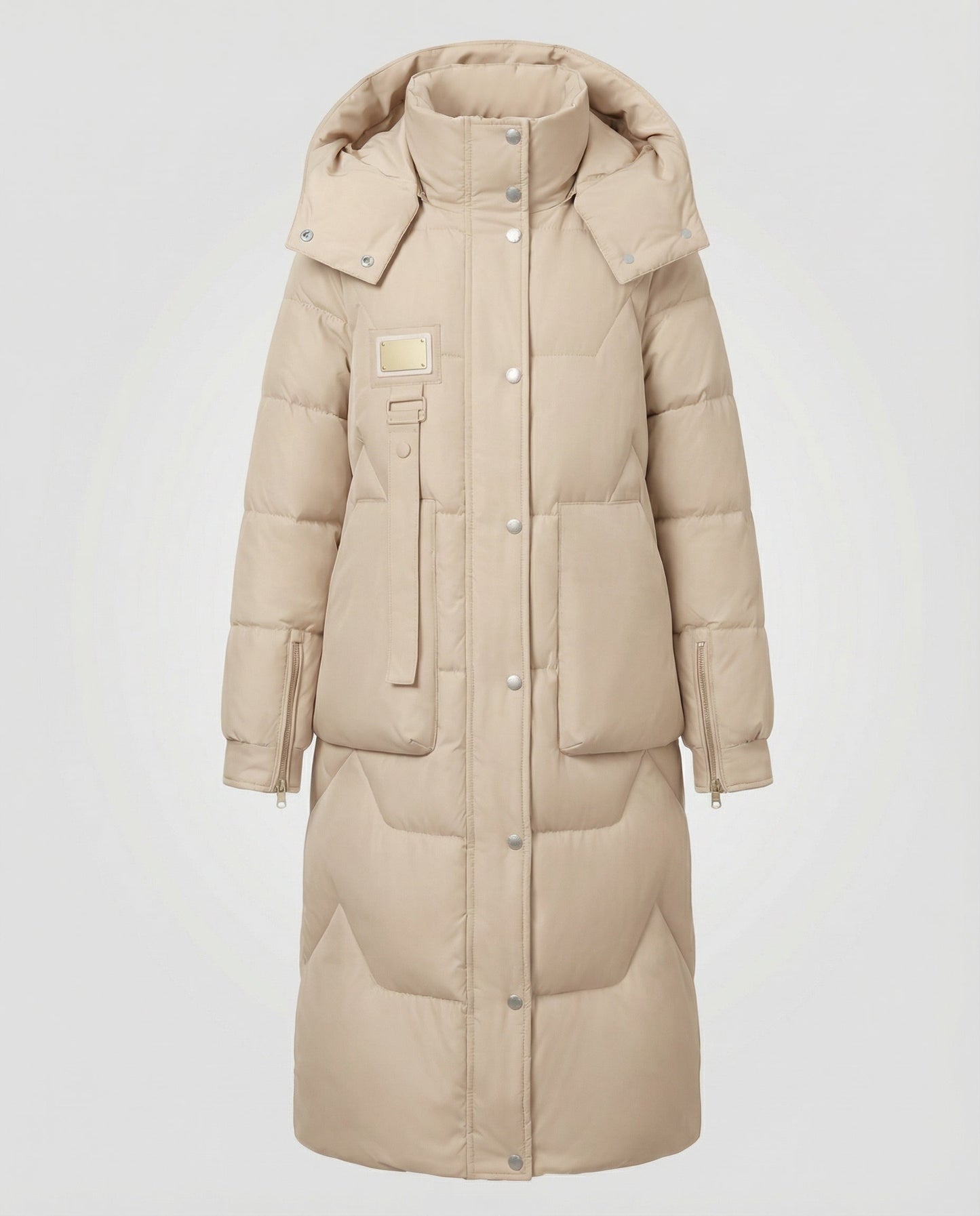 Women's Hooded Winter Coat in Beige