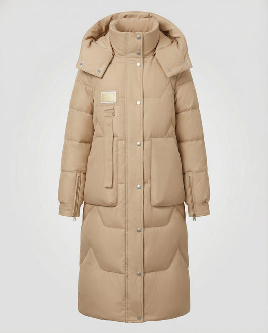 Women's Hooded Winter Coat in Khaki