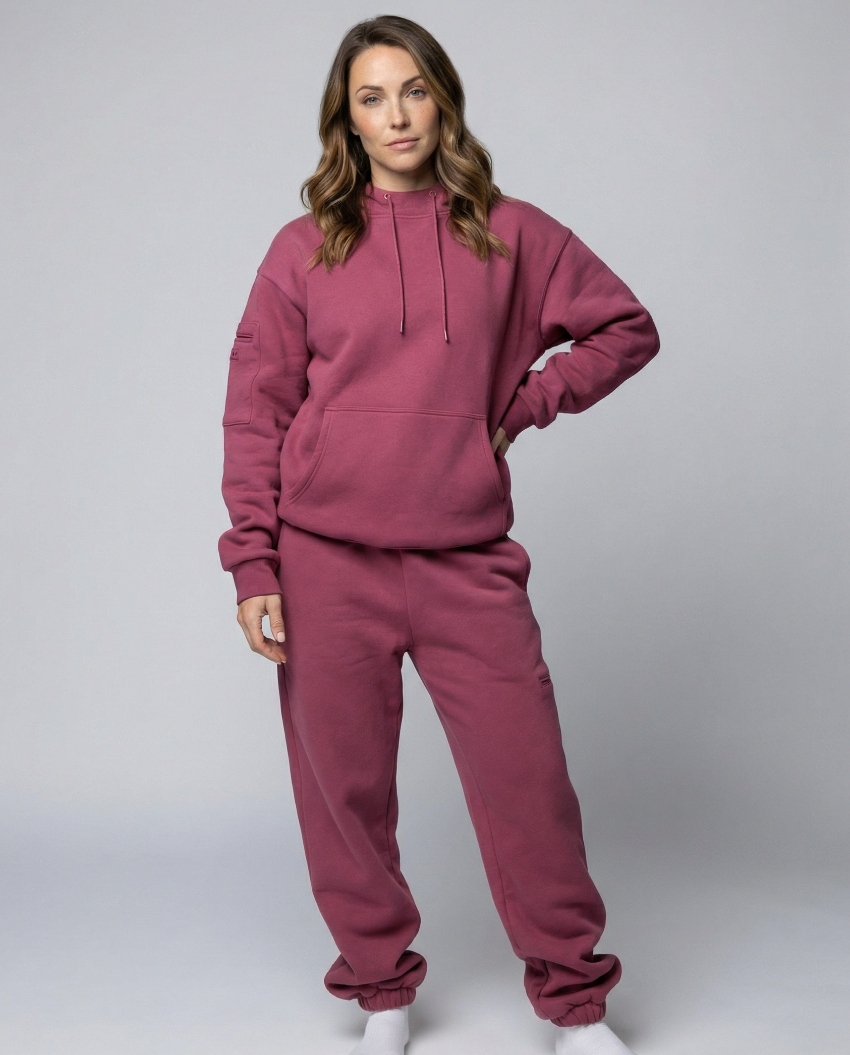 Women's Hoodie and Joggers Lounge Set in Pink