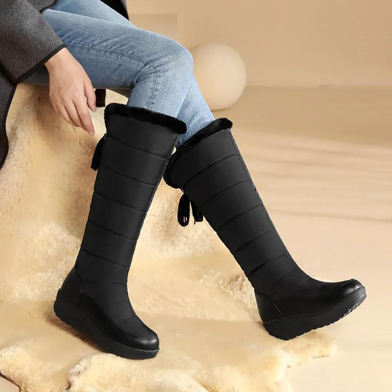 Women's Knee High Quilted Winter Boots