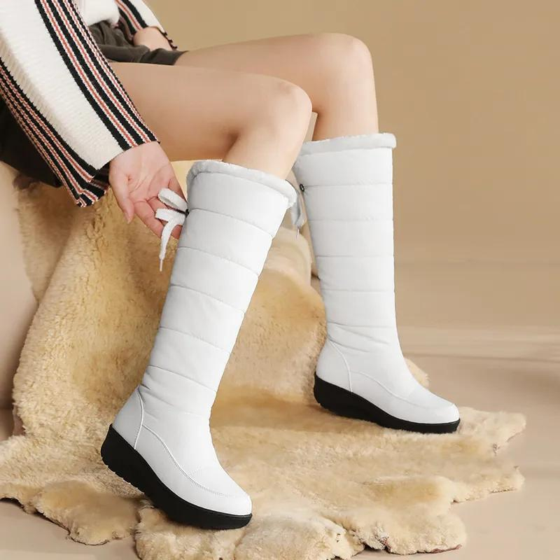 Women's Knee High Quilted Winter Boots