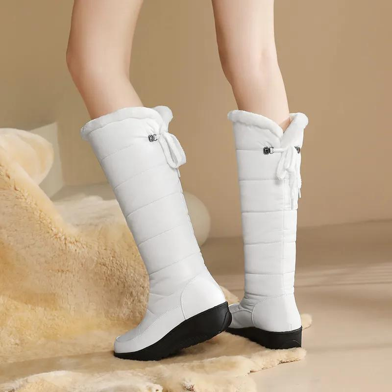 Women's Knee High Quilted Winter Boots