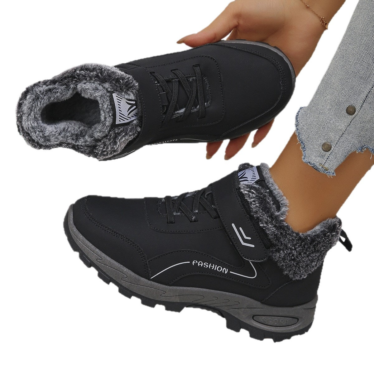 Women's Lace Up Trainer Winter Boots