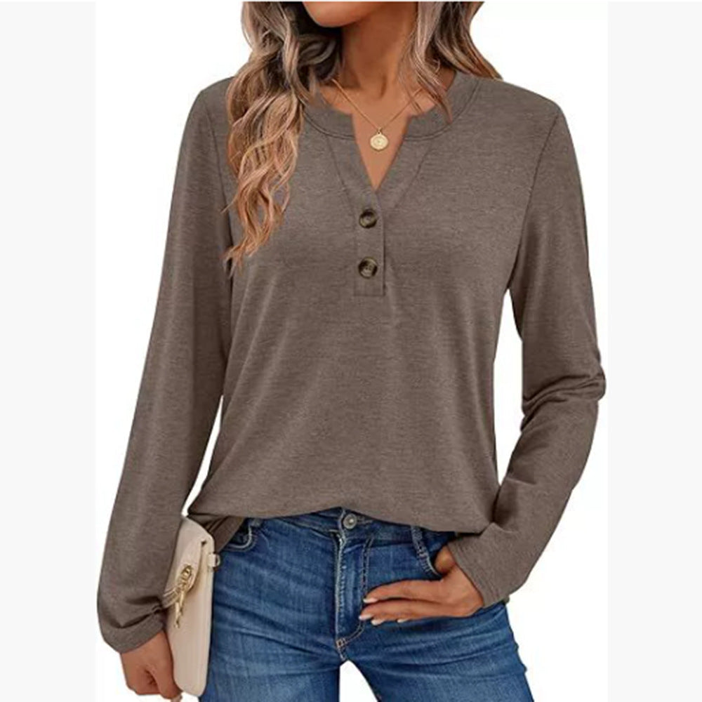 Women's Long Sleeve T Shirt in Greige