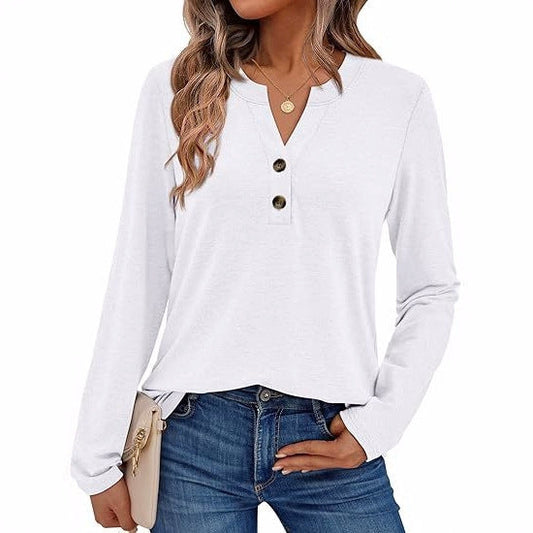 Women's Long Sleeve T Shirt in White