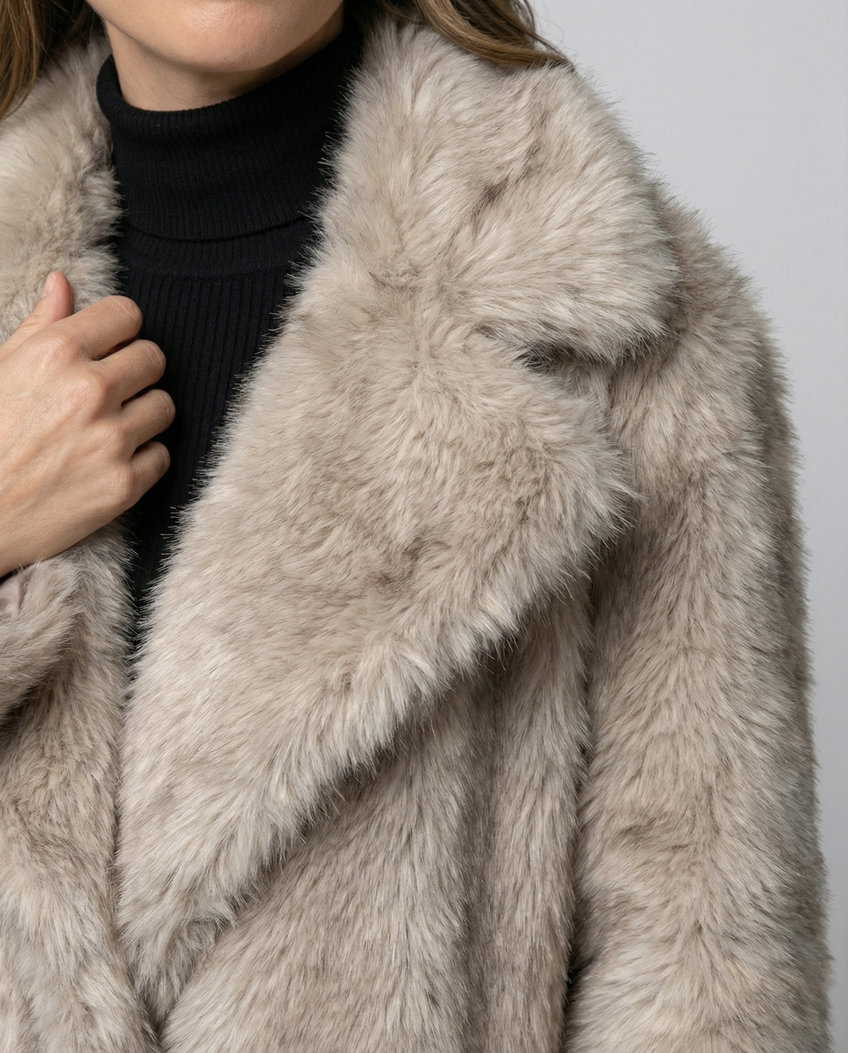 Women's Longline Faux Fur Coat
