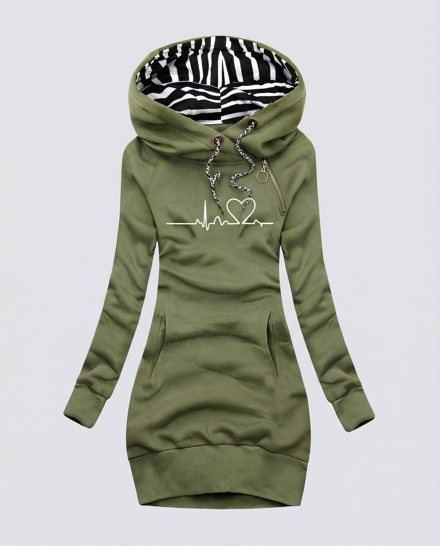 Women's Longline Printed Hoodie