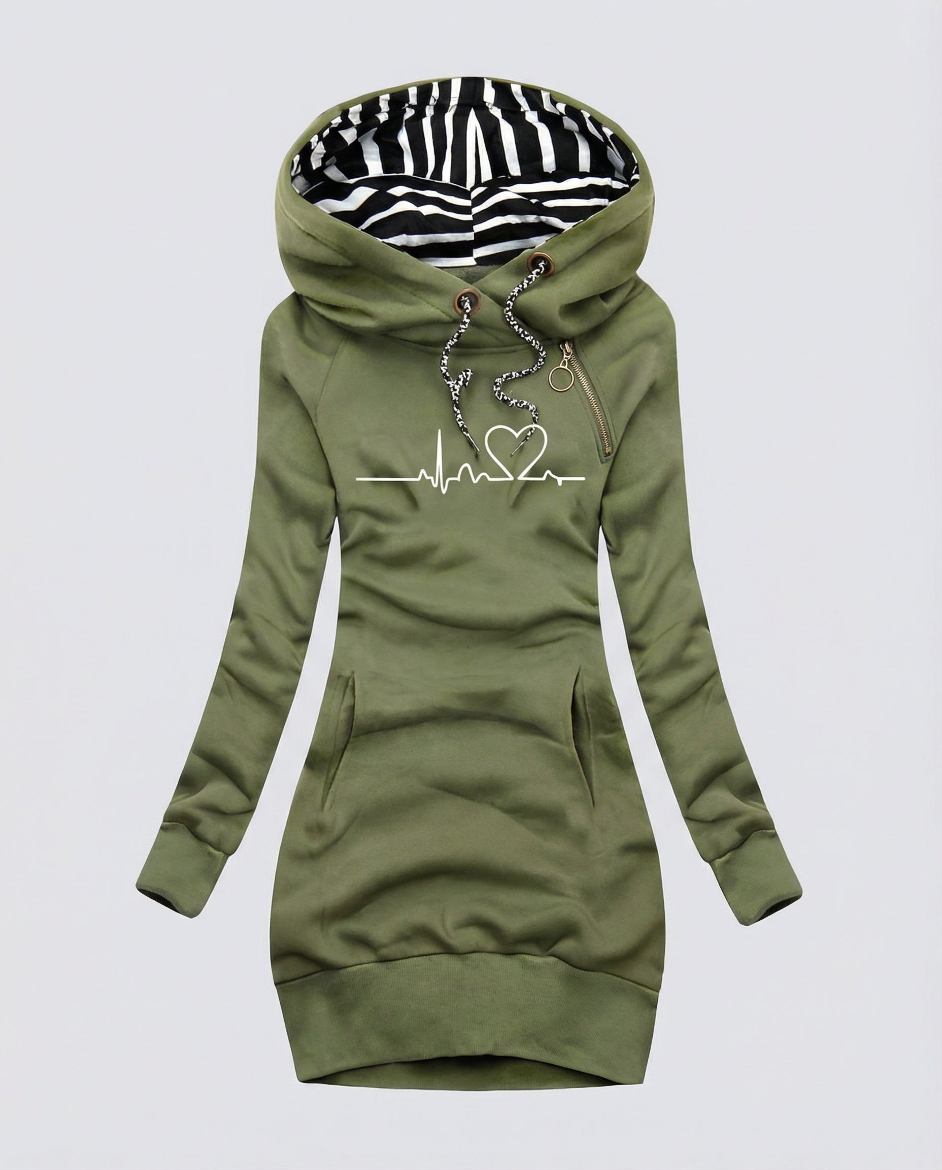 Women's Longline Printed Hoodie