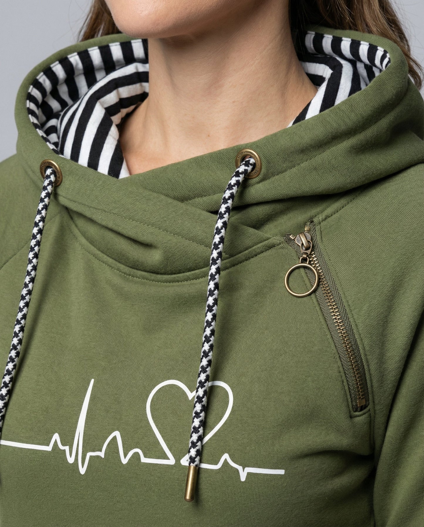 Women's Longline Printed Hoodie