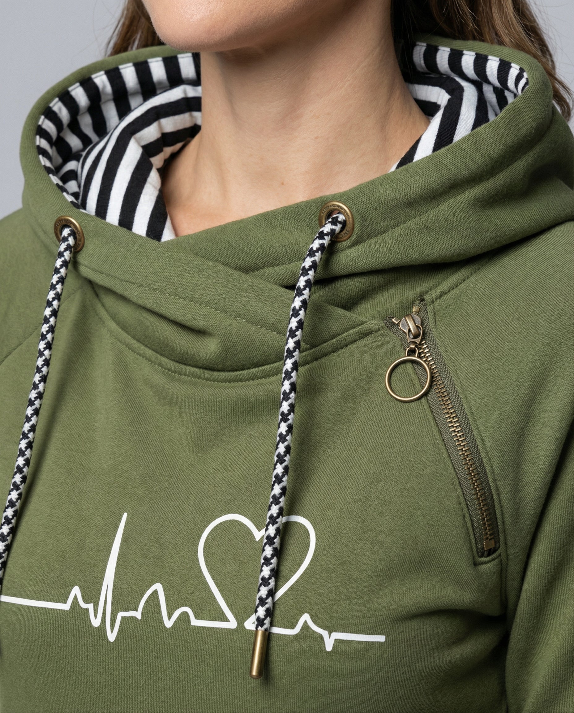 Women's Longline Printed Hoodie