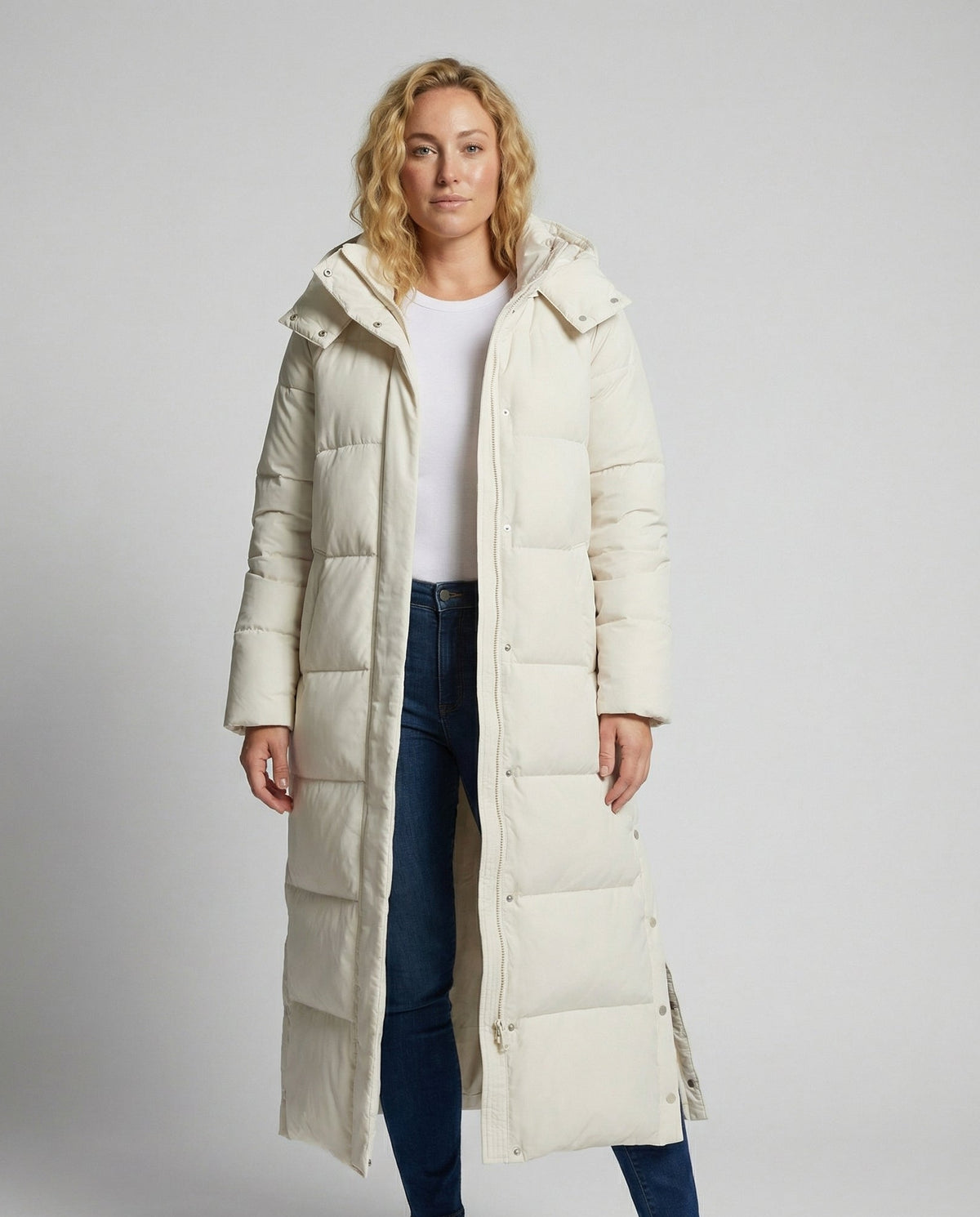 Women's Longline Puffer Winter Jacket