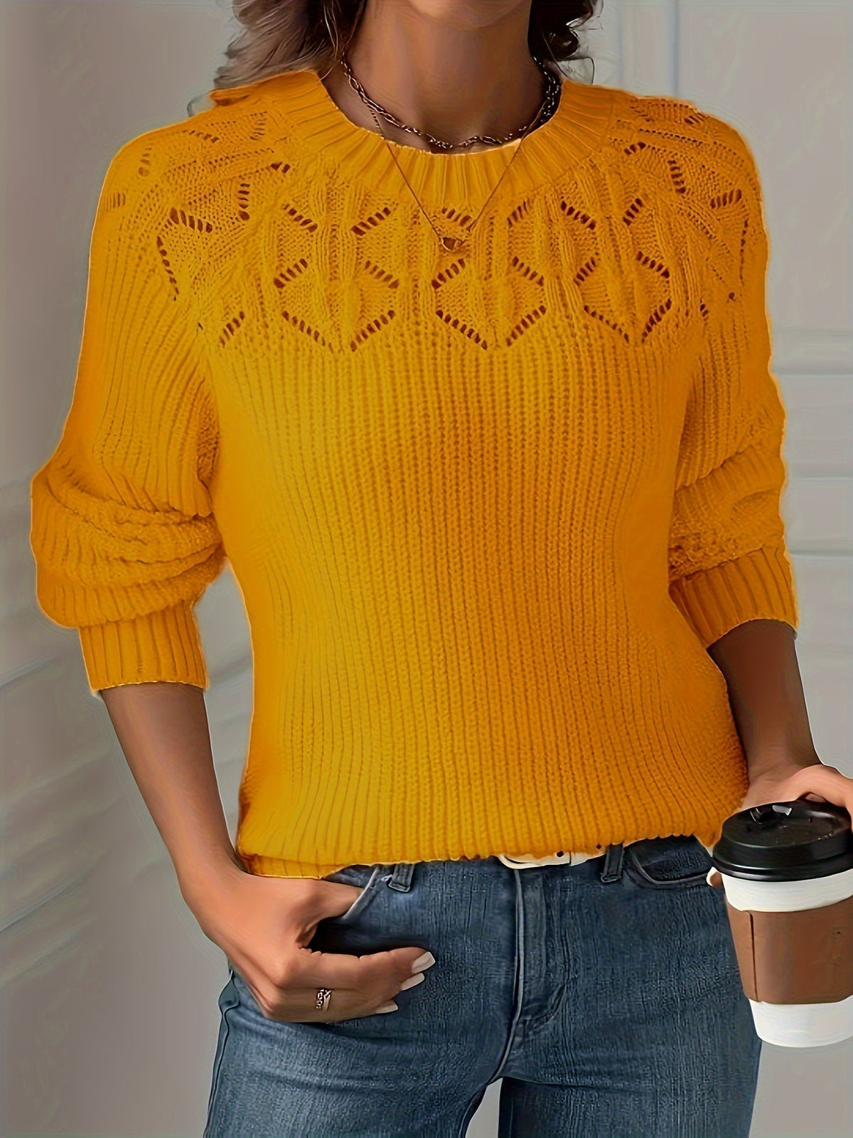 women's knit knit sweater