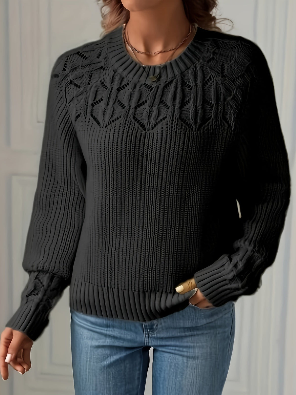 women's knit knit sweater
