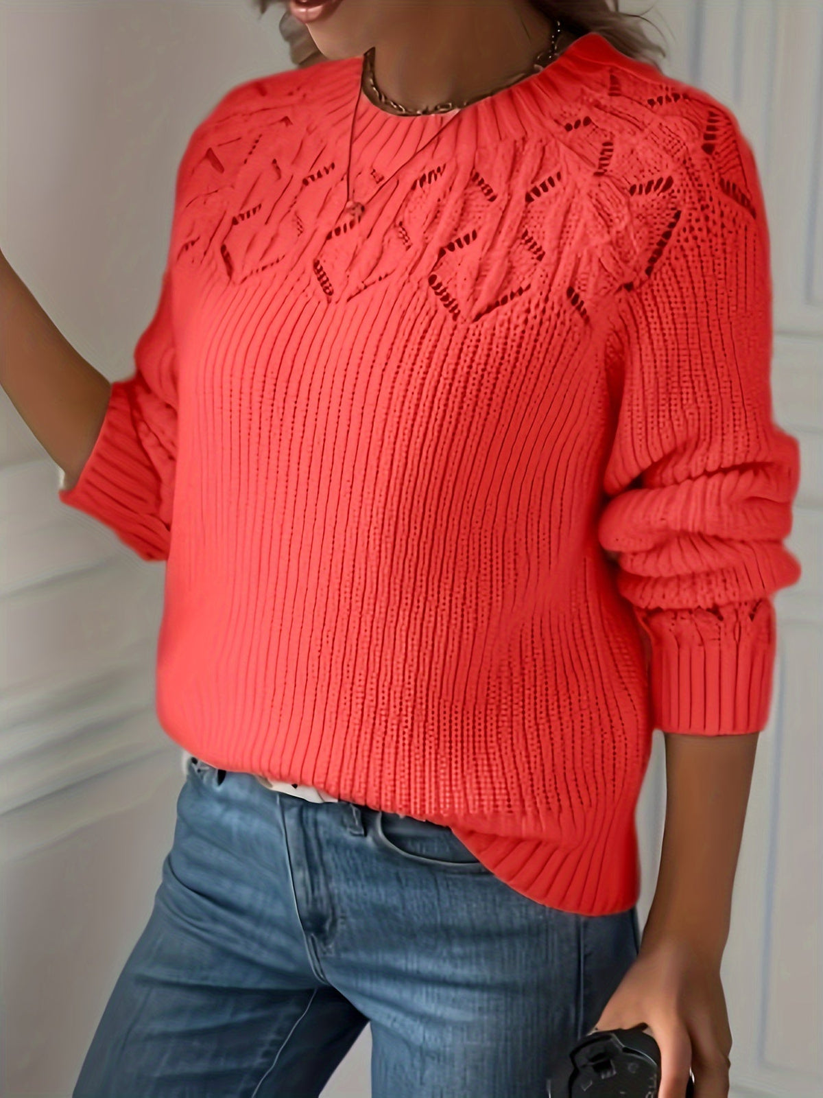 women's knit knit sweater