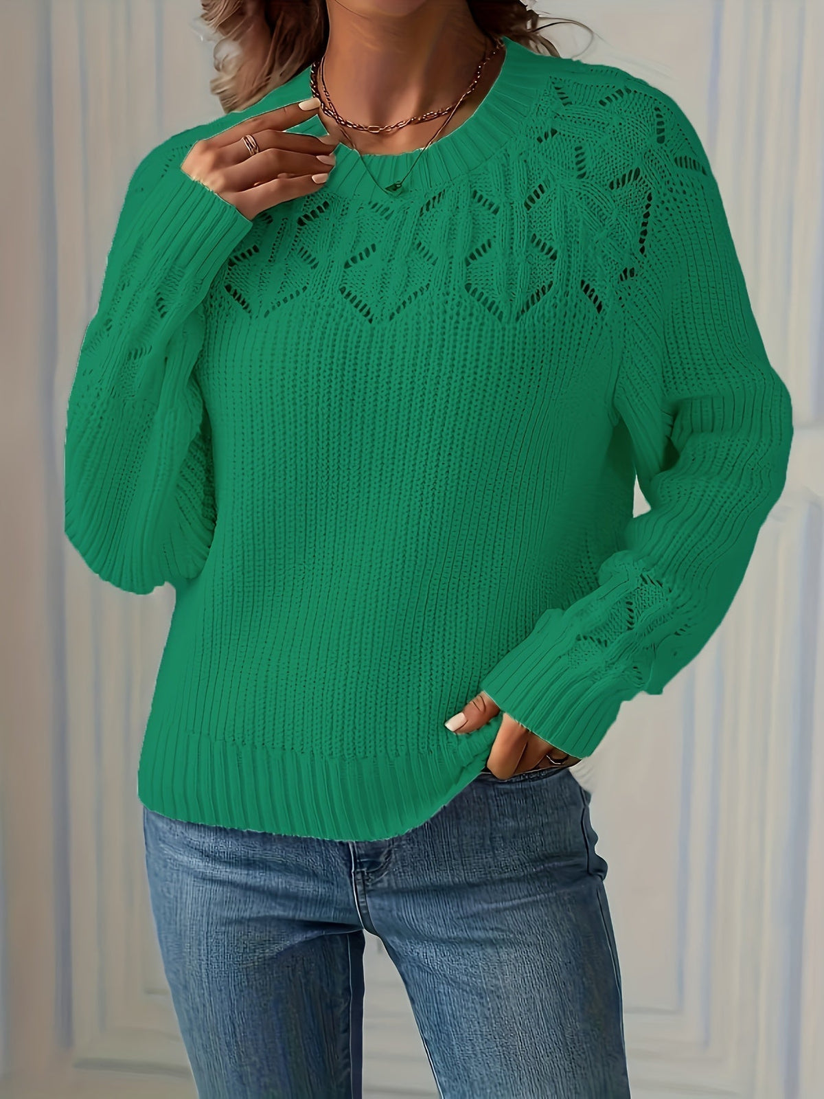 women's knit knit sweater