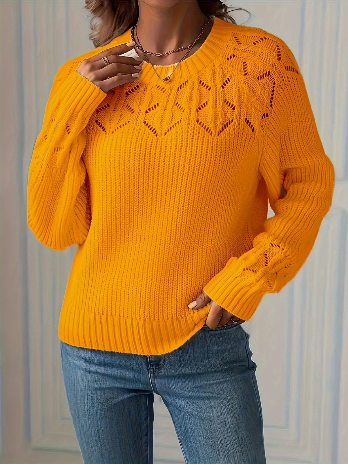 women's knit knit sweater