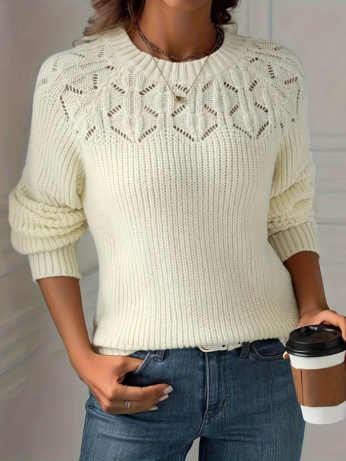 women's knit knit sweater