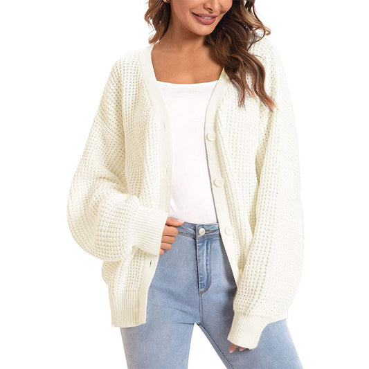 Women's Oversized Knit Cardigan in White