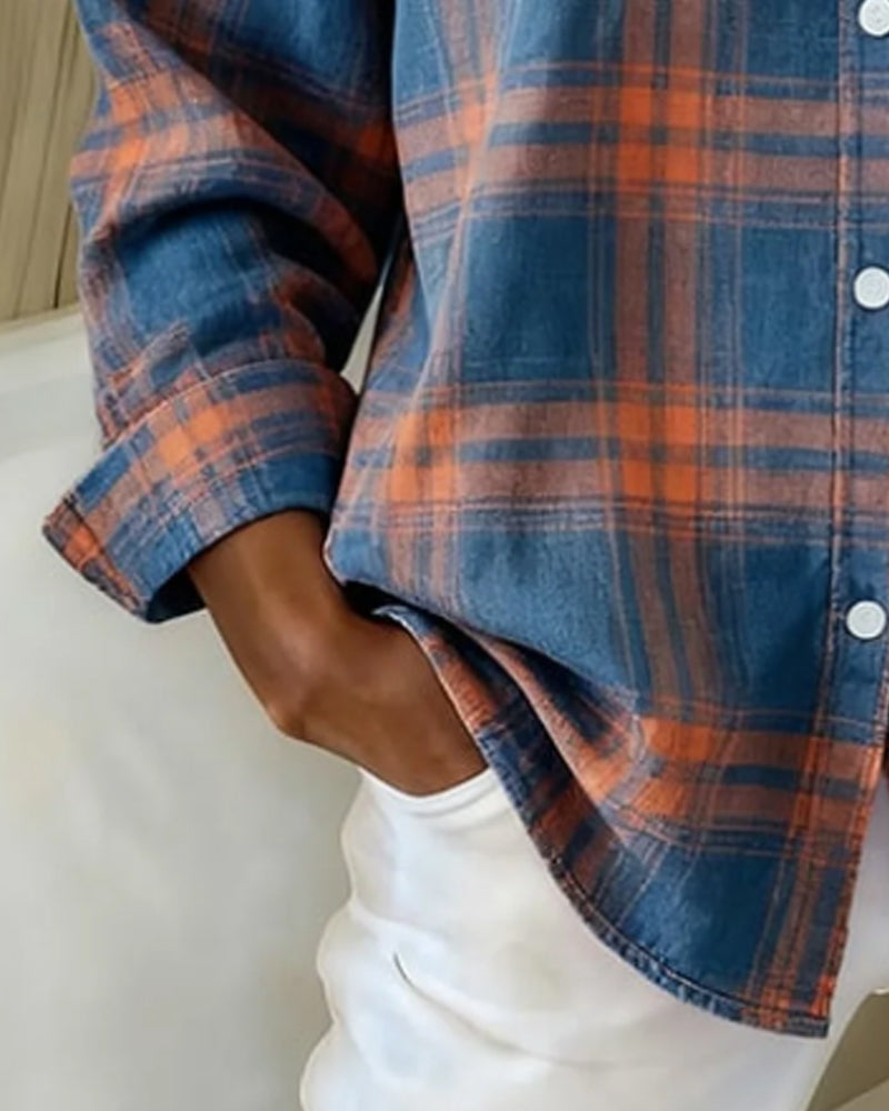 Women's plaid flannel shirt