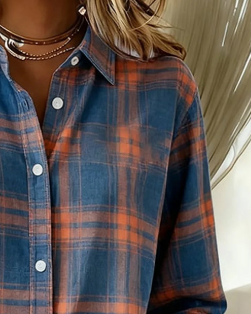 Women's plaid flannel shirt